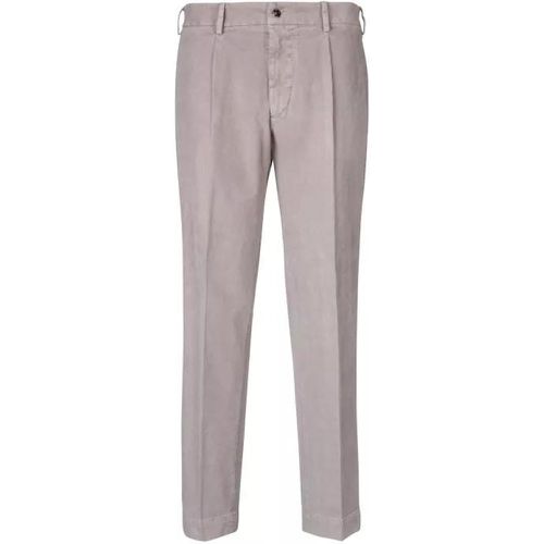 Cotton Blend Trousers - Größe 46 - gray - Dell'oglio - Modalova