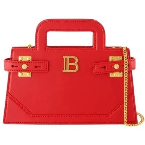 Hobo Bags - B-Buzz Small Top Handle Purse - Leather - Red - Gr. unisize - in - für Damen - Balmain - Modalova