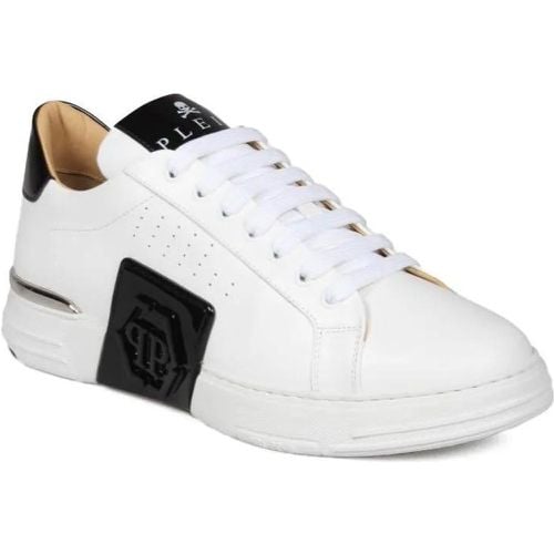 Low-Top Sneaker - Mix Leather Lo-Top Sneakers Hexagon - Gr. 39 (EU) - in - für Damen - Philipp Plein - Modalova