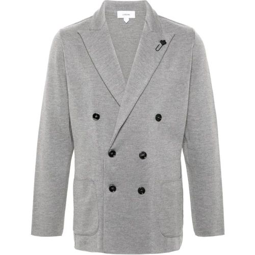 Heather Grey Virgin Wool Jacket - Größe M - Lardini - Modalova