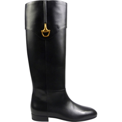 Stiefel & Boots - Stivale in pelle con mezzo Morsetto - Gr. 37,5 (EU) - in - für Damen - Gucci - Modalova
