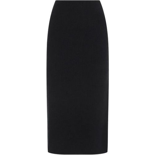 Midnight Blue Virgin Wool Midi Skirt - Größe 42 - Fabiana Filippi - Modalova