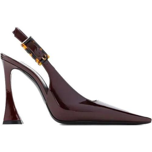 Pumps & High Heels - Stone Sevilla Brown Patent Leather Pumps - Gr. 37,5 (EU) - in - für Damen - Saint Laurent - Modalova