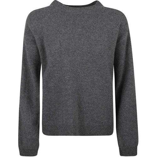 Medium Grey Fine Knit Crew Neck Sweater - Größe 38 - Federica Tosi - Modalova