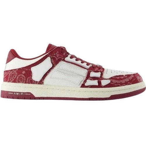 Low-Top Sneaker - Bandana Skel Top Low Sneakers - Leather - Burgundy - Gr. 36 (EU) - in - für Damen - Amiri - Modalova