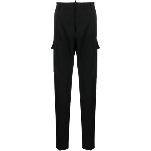 Black Wool Trousers - Größe 50 - schwarz - Dsquared2 - Modalova