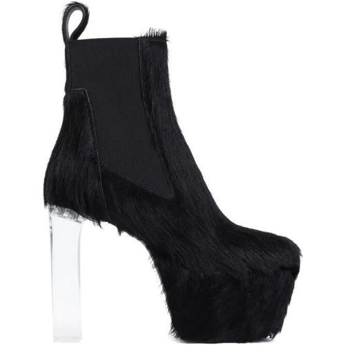 Boots & Stiefeletten - Black Fur Minimal Grill Beatle 65 Boots - Gr. 39 (EU) - in - für Damen - Rick Owens - Modalova