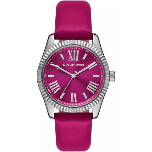 Uhr - Lexington Three-Hand Leather Watch - Gr. unisize - in Rosa - für Damen - Michael Kors - Modalova