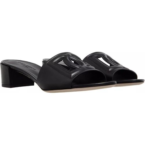 Slipper & Pantoletten - Calfskin Sliders With DG Logo - Gr. 36 (EU) - in - für Damen - Dolce&Gabbana - Modalova