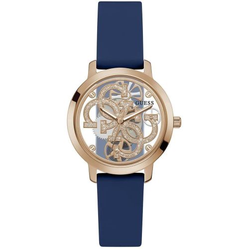 Uhren - Analoge Uhr Quattro Clear - Gr. unisize - in Blau - für Damen - Guess - Modalova