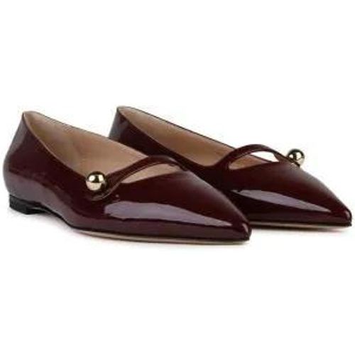 Loafers & Ballerinas - Cleo' Burgundy Shiny Leather Ballet Flats - Gr. 40 (EU) - in - für Damen - Casadei - Modalova