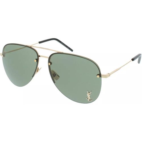 Sonnenbrillen - Classic 11M Sunglasses Gold Bottle Green 59 13 140 - Gr. unisize - in Schwarz - für Damen - Saint Laurent - Modalova