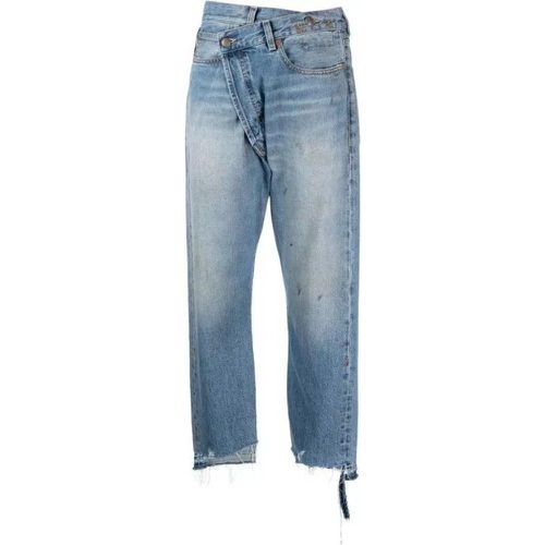 Off-Centre Distressed Denim Trousers - Größe 27 - R13 - Modalova