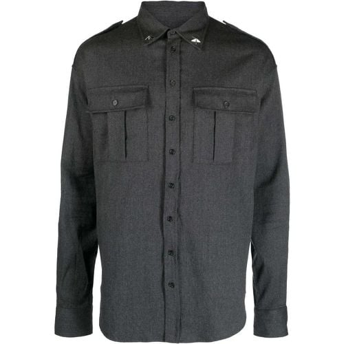 Long-Sleeve Virgin Wool Shirt - Größe 52 - Dsquared2 - Modalova