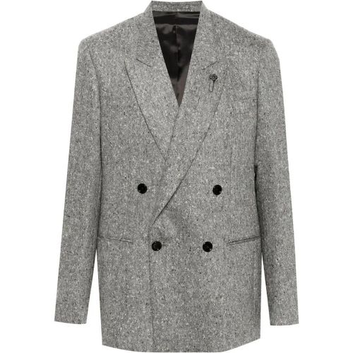 Grey Virgin Wool Jacket - Größe 46 - Lardini - Modalova