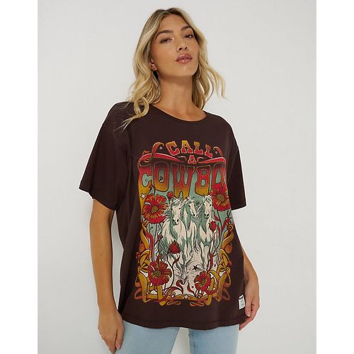 X Lainey Wilson Call A Cowboy Oversized Tee Taille L - Wrangler - Modalova