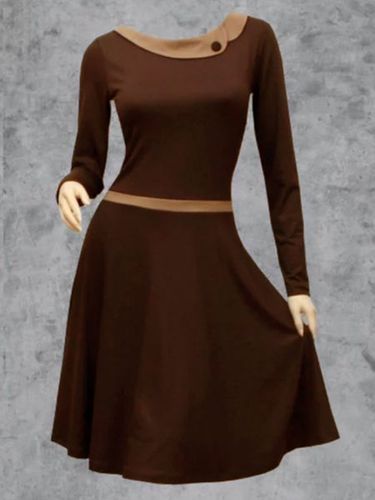 Casual Long Sleeve Knitting Dress - Modetalente - Modalova
