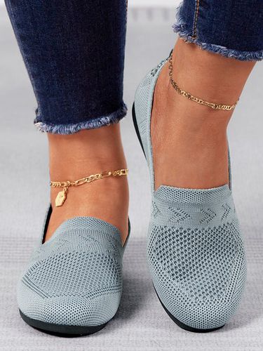 Women's Breathable Mesh Fabric Flat Shoes - Just Fashion Now - Modalova