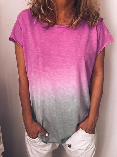 Casual O-Neck Short Sleeve T-shirt - Just Fashion Now - Modalova