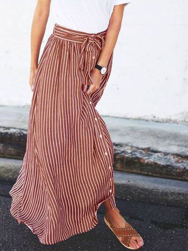 Casual Striped Skirt - Modetalente - Modalova