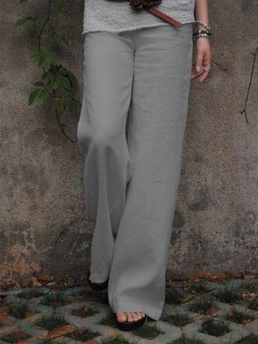 Casual Plain Casual Pants - Modetalente - Modalova