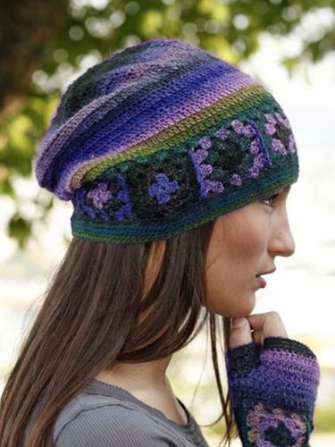 Color-Block Casual Knitted Hat - Modetalente - Modalova