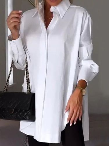 Plain Casual Blouse - Just Fashion Now - Modalova