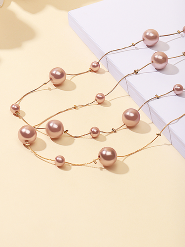 Pearl buckle necklace circle simple jewelry - Just Fashion Now - Modalova