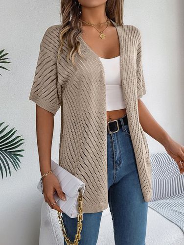 Plain Wool/Knitting Loose Casual Kimono - Just Fashion Now - Modalova