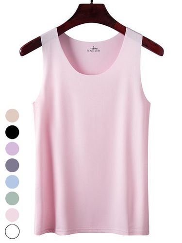 Casual Plain Tank Top - Just Fashion Now - Modalova