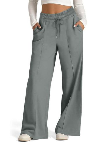 Casual Loose Plain Pants - Just Fashion Now - Modalova