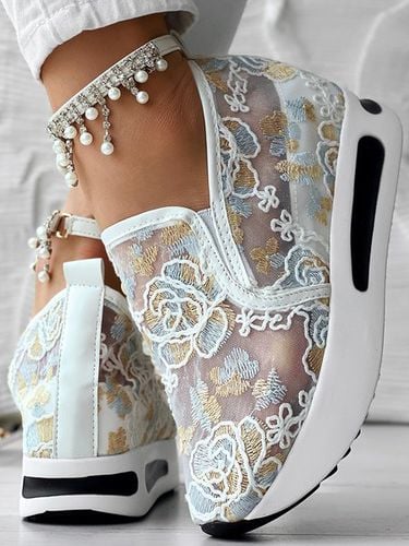 Floral All Season Wedge Heel Casual Casual Shoes - Just Fashion Now - Modalova