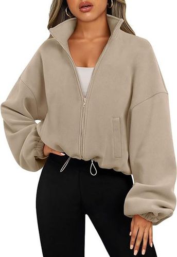 Loose Casual Teddy Jacket - Just Fashion Now - Modalova