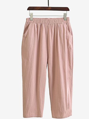 Plain Casual Cotton Pants - Just Fashion Now - Modalova