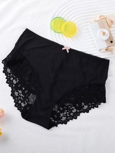 Plain Casual Cotton Lace Panty - Just Fashion Now - Modalova