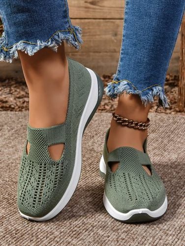 Mesh Fabric Casual Plain Shallow Shoes - Just Fashion Now - Modalova