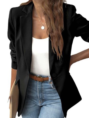 Casual Loose Plain Blazer - Modetalente - Modalova