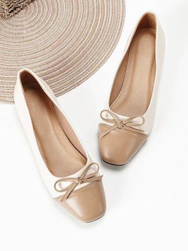 Bowknot Colorblock Ballet Flats - Modetalente - Modalova