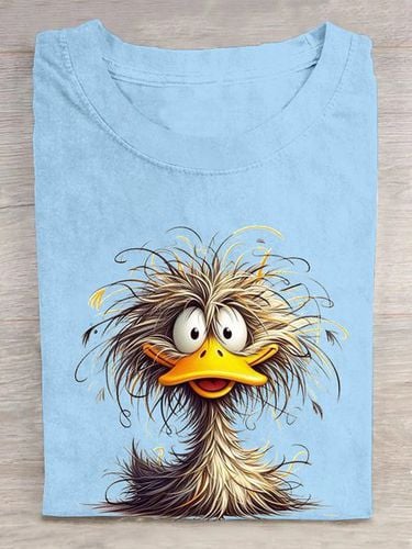 Cotton Duck Casual Crew Neck T-Shirt - Modetalente - Modalova