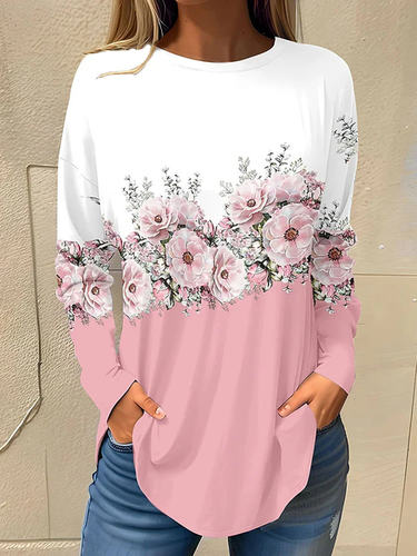 Casual Loose Floral Lace T-Shirt - Modetalente - Modalova