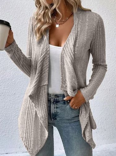 Shawl Collar Loose Knitted Casual Kimono - Just Fashion Now - Modalova