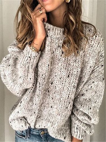 V Neck Casual Sweater - Just Fashion Now - Modalova