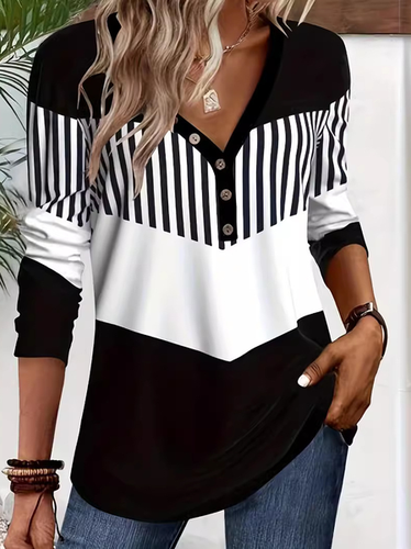 Striped Casual Blouse - Just Fashion Now - Modalova