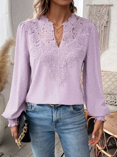 Regular Fit Lace Casual Blouse With No - Just Fashion Now - Modalova