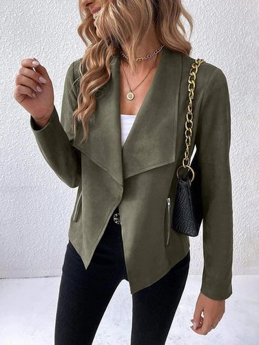 Plain Casual Jacket - Just Fashion Now - Modalova