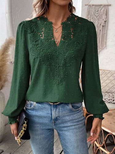 Regular Fit Lace Casual Blouse With No - Just Fashion Now - Modalova