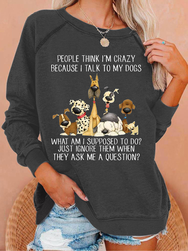 Women's Funny Dog Lover Casual Sweatshirt - Modetalente - Modalova