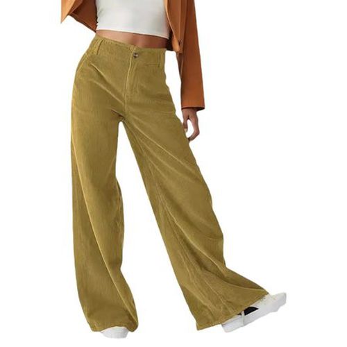 Women's H-Line Straight Pants Daily Going Out Pants Black Casual Buckle Plain Spring/Fall Pants - Just Fashion Now - Modalova