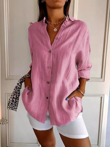 Plain Casual Shirt - Just Fashion Now - Modalova