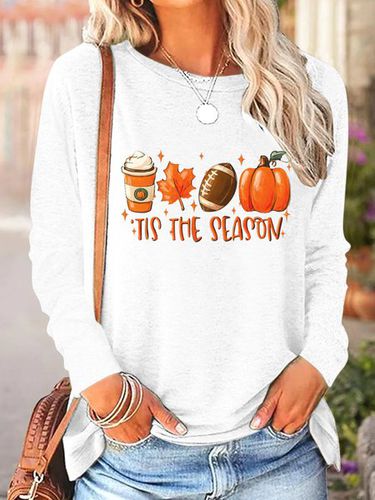 Halloween Jersey Casual Blouse - Just Fashion Now - Modalova